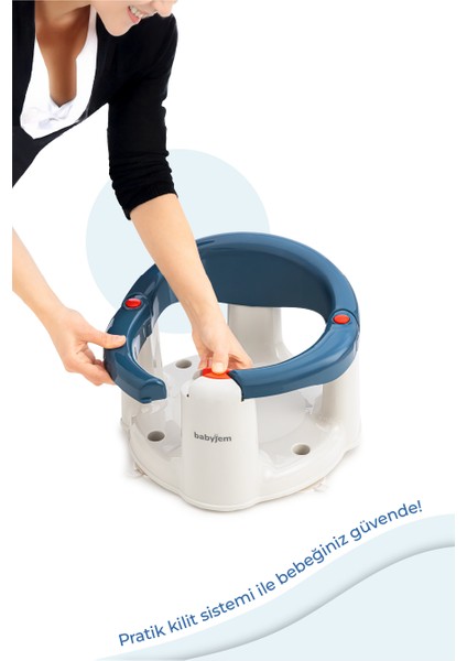 Önden Açılır Banyo & Mama Oturağı Indigo Mavi