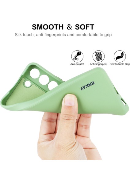 Samsung Galaxy S25 Silikon Kılıf Enkay Şapka Prens Düz Kenarlı Cep Telefonu Arka Kapak-Koyu Yeşil (Yurt Dışından) fiyatları