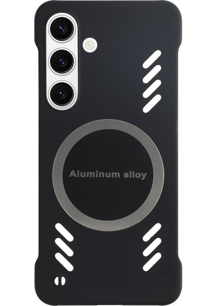 Samsung Galaxy S24 Kılıf Sert Pc Çerçevesiz Isı Dağılımı Telefon Kapağı-Siyah (Yurt Dışından)