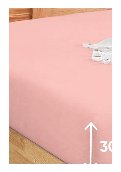 Penye Lastikli Çarşaf Pamuklu Jersey Tek Kişilik 100 x 200 cm Pembe fiyatları