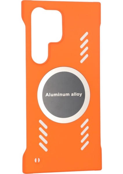 Samsung Galaxy S24 Ultra Kılıf Sert Pc Çerçevesiz Isı Dağılımı Telefon Kapağı-Turuncu (Yurt Dışından) modelleri