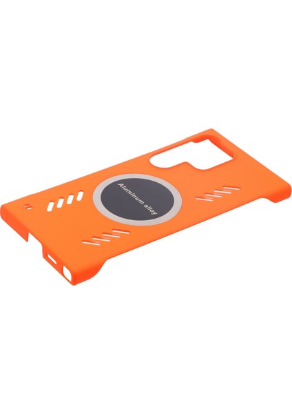 Samsung Galaxy S24 Ultra Kılıf Sert Pc Çerçevesiz Isı Dağılımı Telefon Kapağı-Turuncu (Yurt Dışından) fırsatları