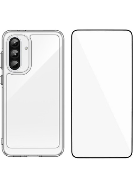 Wanlonfeng Mf Serisi Samsung Galaxy A36 5g Kılıf Tpu + Temperli Cam Filmi ile Akrilik Şeffaf Telefon Kapağı (Yurt Dışından)