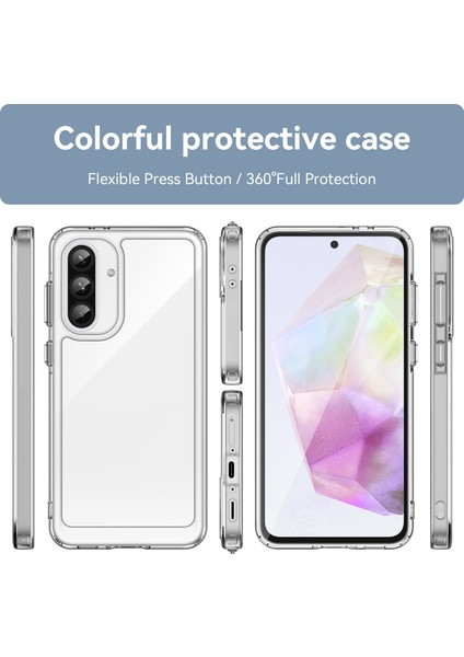 Wanlonfeng Mf Serisi Samsung Galaxy A36 5g Kılıf Tpu + Temperli Cam Filmi ile Akrilik Şeffaf Telefon Kapağı (Yurt Dışından) fiyatları