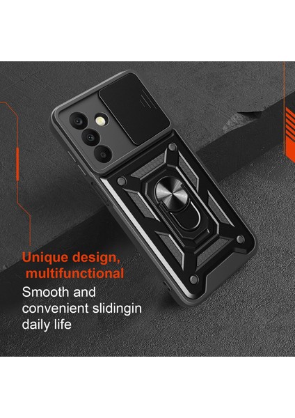 Samsung Galaxy A26 5g Kılıf Kaydırmalı Kamera Kapaklı Pc+Tpu Kickstand Telefon Kapağı-Siyah (Yurt Dışından) fiyatları