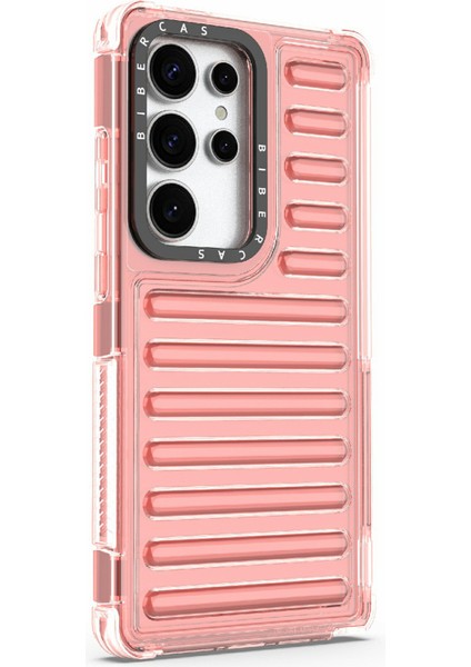 Samsung Galaxy S25 Ultra Kılıf Şerit Tasarımlı Kaymaz Çıkarılabilir Tpu+Pc Telefon Kapağı-Koyu Pembe (Yurt Dışından) fırsatları