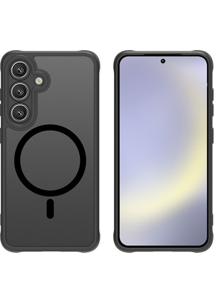 Samsung Galaxy A35 5g Kılıf Için Magsafe Skin-Touch Pc + Tpu Mat Arka Kapak ile Kamera Lens Koruyucu ile Uyumlu (Yurt Dışından)