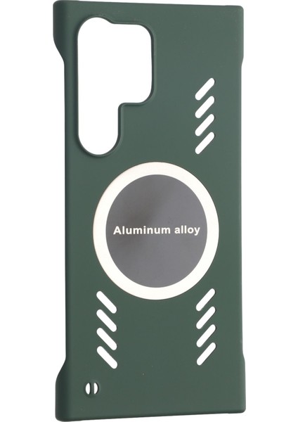 Samsung Galaxy S24 Ultra Kılıf Sert Pc Çerçevesiz Isı Dağılımı Telefon Kapağı-Yeşil (Yurt Dışından) modelleri