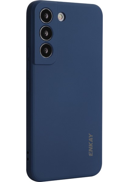 Samsung Galaxy S25+ Silikon Kılıf Enkay Hat Prınce Düz Kenarlı Cep Telefonu Arka Kapak-Koyu Mavi (Yurt Dışından)