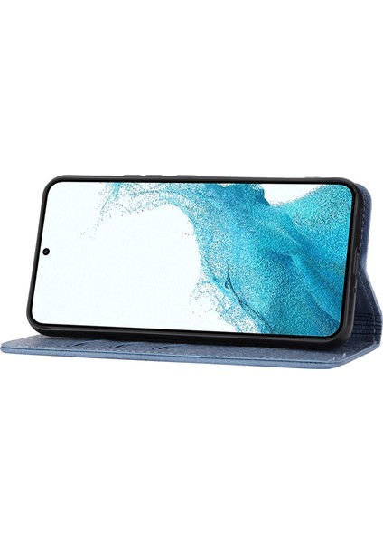 Samsung Galaxy A56 5g Kılıf Dokuma Dokulu Pu Deri Cüzdan Telefon Kapağı-Gri (Yurt Dışından)