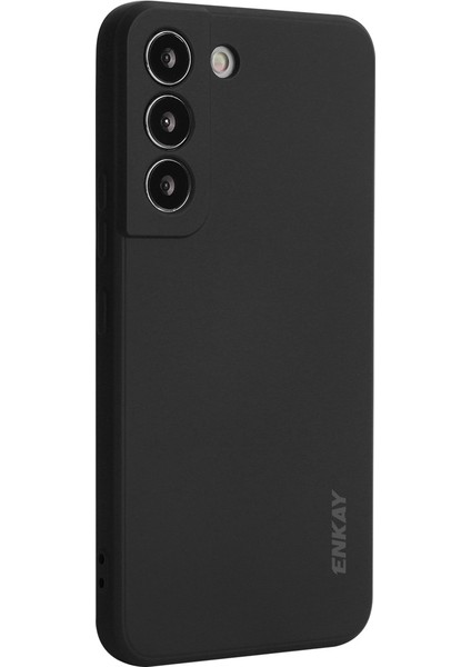 Samsung Galaxy S25 Silikon Kılıf Enkay Hat Prınce Düz Kenarlı Cep Telefonu Arka Kapak-Siyah (Yurt Dışından)