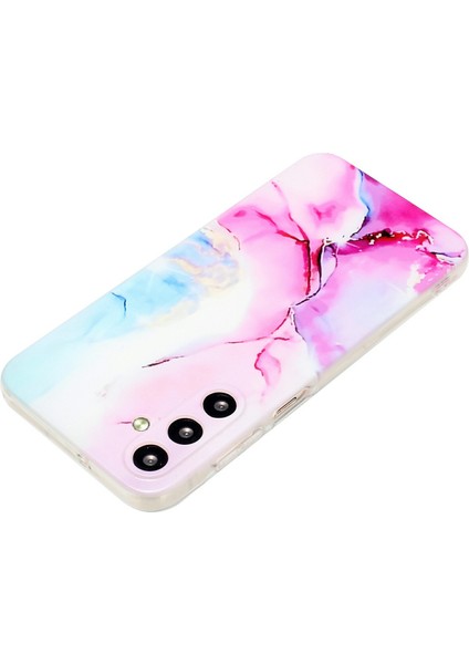 Samsung Galaxy A56 5g Kılıf Esnek Tpu Mermer Desenli Telefon Kılıfı-Pembe/mavi (Yurt Dışından)