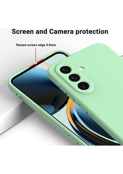 Samsung Galaxy A56 5g Kılıf Sıvı Silikon Telefon Arka Kapak El Askılı-Yeşil (Yurt Dışından)