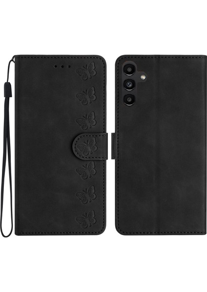 Samsung Galaxy A56 5g Kılıf Baskılı Deri Cüzdan Telefon Kılıfı-Siyah (Yurt Dışından)