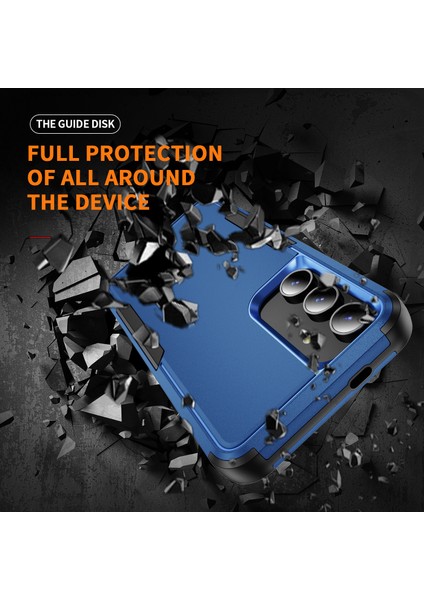 Samsung Galaxy S25/S24 Kılıf 3'ü 1 Arada Darbeye Dayanıklı Tpu Pc Telefon Kapağı-Safir+Siyah (Yurt Dışından) fiyatları