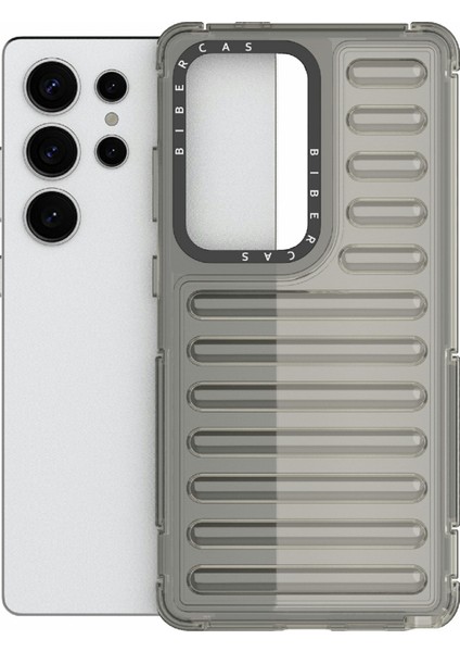 Samsung Galaxy S25 Ultra Kılıf Şerit Tasarımlı Kaymaz Çıkarılabilir Tpu+Pc Telefon Kapağı-Gri (Yurt Dışından) modelleri