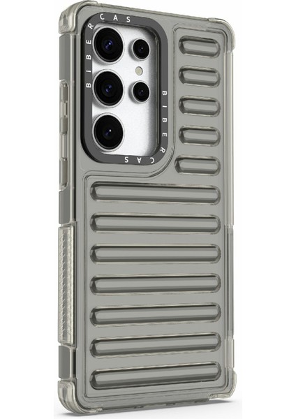Samsung Galaxy S25 Ultra Kılıf Şerit Tasarımlı Kaymaz Çıkarılabilir Tpu+Pc Telefon Kapağı-Gri (Yurt Dışından) fırsatları