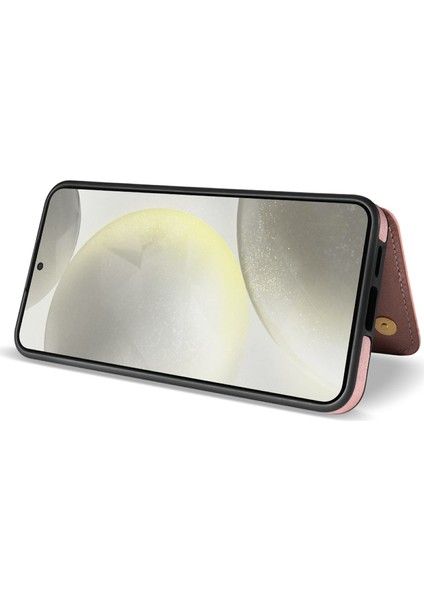 Samsung Galaxy A16 5g/4g Kılıf Bilek Kayışı Kart Yuvaları Eşkenar Dörtgen Deri + Tpu Telefon Kapağı-Gül Altın (Yurt Dışından) fiyatları