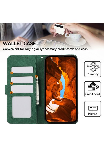 Samsung Galaxy A26 5g Kılıf Renk Ekleme Deri Flip Telefon Kapağı Rfıd Engelleme-Yeşil (Yurt Dışından) indirimleri
