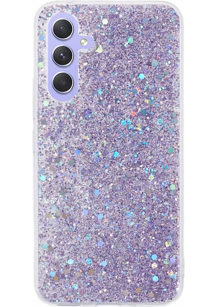 Samsung Galaxy A56 5g Kılıf Darbeye Dayanıklı Yumuşak Tpu Telefon Kapağı Işıltılı Tasarım-Mor (Yurt Dışından)