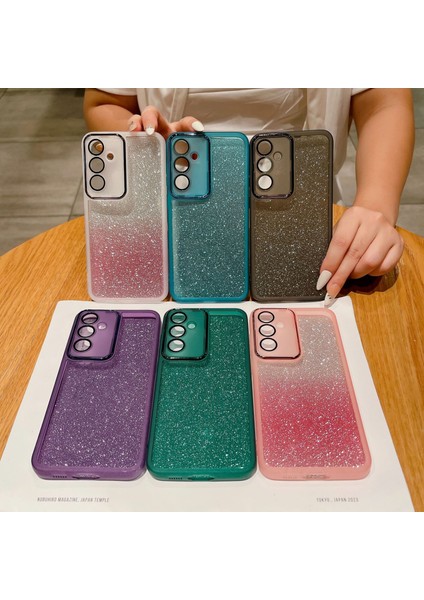 Samsung Galaxy A36 5g Kılıf Şeffaf Tpu Telefon Kapak Kamera Lens Koruyucu ile Glitter Çıkartma-Şeffaf Yeşil (Yurt Dışından) fırsatları