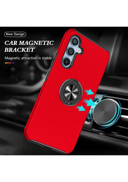 Samsung Galaxy A36 5g Kılıf Pc+Tpu Dönebilen Halkalı Telefon Kılıfı-Kırmızı (Yurt Dışından) fiyatları