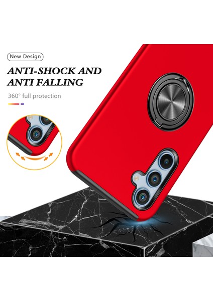 Samsung Galaxy A36 5g Kılıf Pc+Tpu Dönebilen Halkalı Telefon Kılıfı-Kırmızı (Yurt Dışından) modelleri