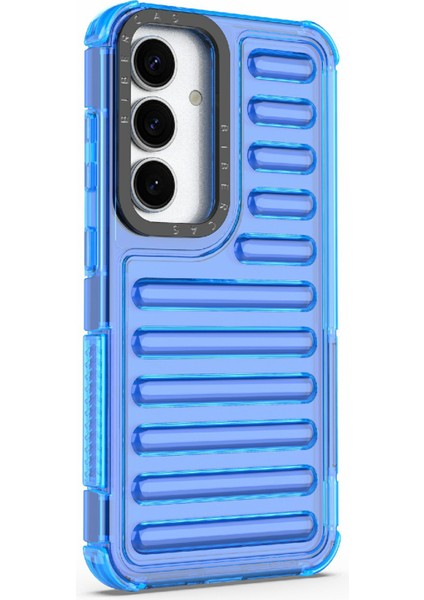 Samsung Galaxy S25 Kılıf Şerit Tasarımlı Kaymaz Çıkarılabilir Tpu+Pc Telefon Kapağı-Mavi (Yurt Dışından) fırsatları