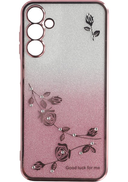 Kadem Samsung Galaxy A56 5g Kılıf Yüzük Kickstand Tpu Çiçekler Telefon Kapağı Degrade Glitter-Gül Altın (Yurt Dışından) modelleri