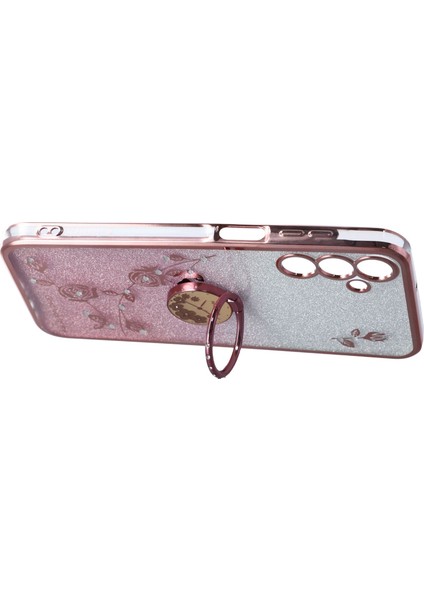 Kadem Samsung Galaxy A56 5g Kılıf Yüzük Kickstand Tpu Çiçekler Telefon Kapağı Degrade Glitter-Gül Altın (Yurt Dışından) fırsatları
