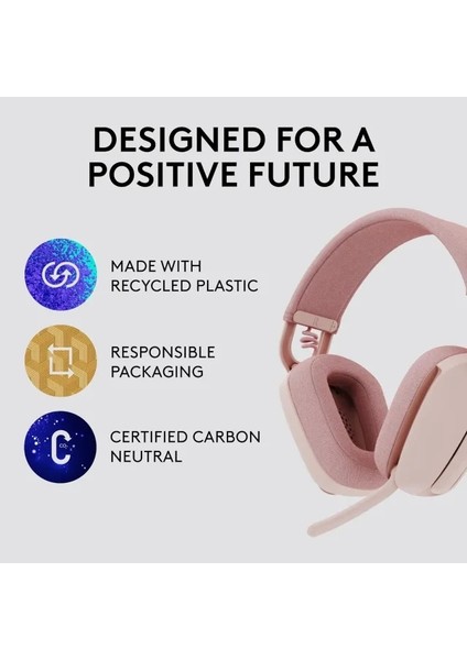 Zone Vibe 100 Hafif Kablosuz Kulak Üstü Kulaklık Gül Rengi indirimleri