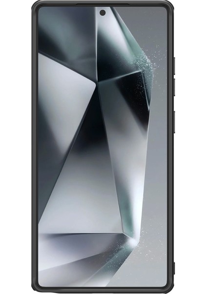 Nıllkın Frosted Shield Pro Samsung Galaxy S25 Ultra Kılıf Mat Pc+Tpu Telefon Kapağı-Siyah (Yurt Dışından)