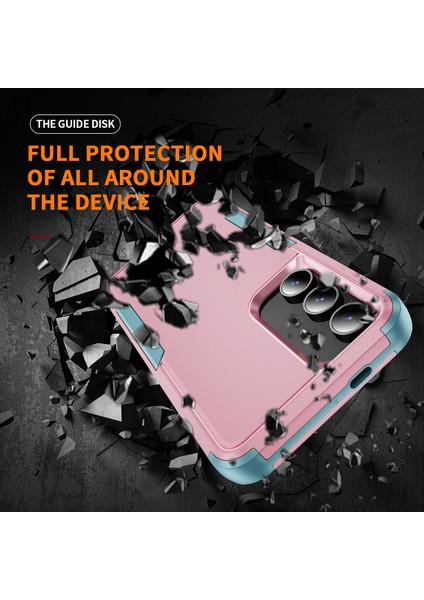 Samsung Galaxy S25/S24 Kılıf 3'ü 1 Arada Darbeye Dayanıklı Tpu Pc Telefon Kapağı-Pembe+Gri Yeşil (Yurt Dışından) fiyatları