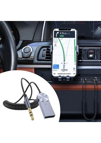 Araba Için Bluetooth Aux Alıcısı Wireless Araç Kiti ( Lisinya )