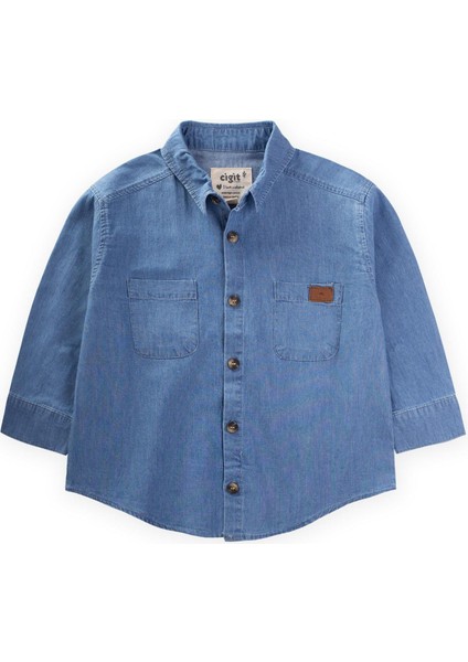 Kot Gömlek 2-8 Yaş Mavi