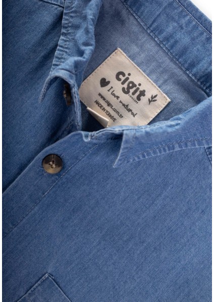 Kot Gömlek 2-8 Yaş Mavi modelleri