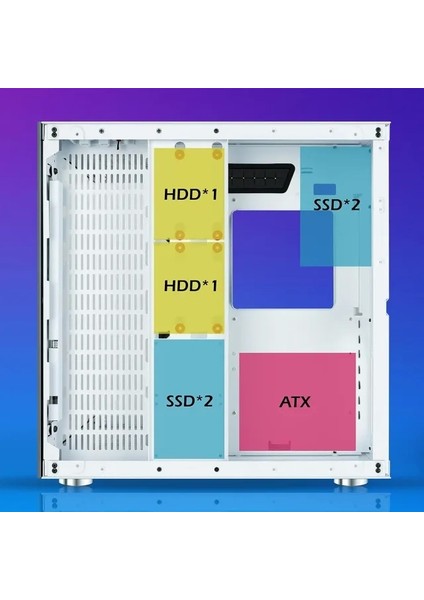 Gım Atx Mid-Tower Pc Kasası Beyaz White