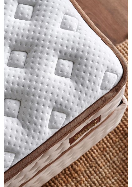 Baklava Yatak 150X200 cm Çift Kişilik Ultra Ortopedik Çok Sert Pedli Lüks Yatak 30 cm Krem Kumaş indirimleri