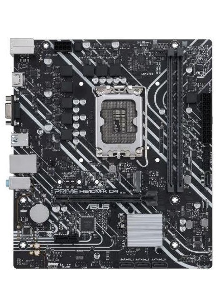 Prıme H610M-K D4 Ddr4 3200MHZ 1xvga 1xhdmı 1xm.2 USB 3.2 Matx 1700P (12. / 13. ve 14. Nesil Işlemci Uyumlu)
