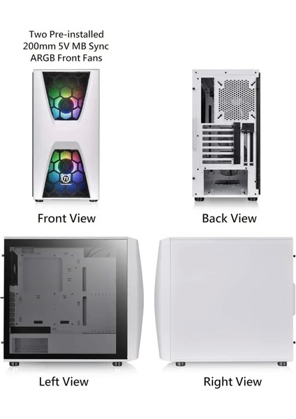 Commander C34 Argb Atx Mid Tower Bilgisayar Kasası C34 Beyaz