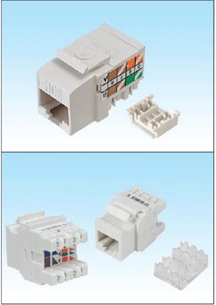 8P8C Utp Cat6 Keystone Jack (J6E-00873)