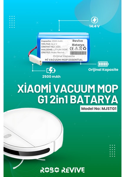 Dreame F9 Uyumlu Akıllı Robot Süpürge Bataryası 14.4V 5200MAH Li-Ion Pil