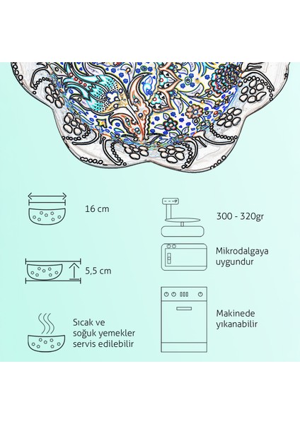 Desenli, Sıcak ve Soğuk Yiyeceklere Uygun Seramik Papatya Çukur Kase-Tabak, Çorba Kasesi, Salata Kasase modelleri