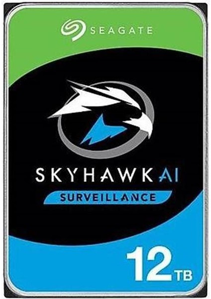 12 Tb Seagate 3.5 Skyhawk Aı Sata 7200RPM 256MB 7/24 Guvenlık ST12000VE001 (5 Yıl Resmı Dıst Garantılı)