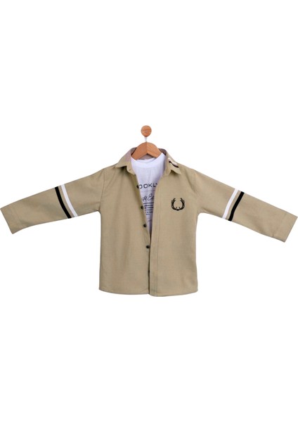 NAKIŞLI T-SHIRTLU ERKEK GÖMLEK