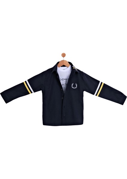 NAKIŞLI T-SHIRTLU ERKEK GÖMLEK