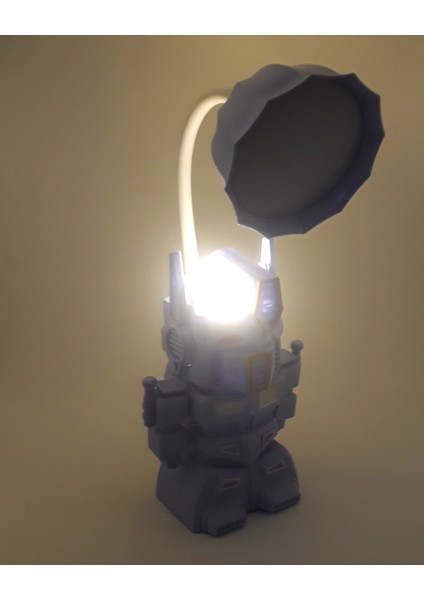 Işıklı Şarjlı Kalemtraşlı Robot Mavi Masa Lambası fırsatları