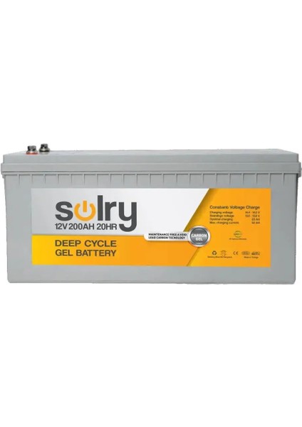 12V Volt 200 Ah Jel Akü (Deep Cycle Jel Akü)