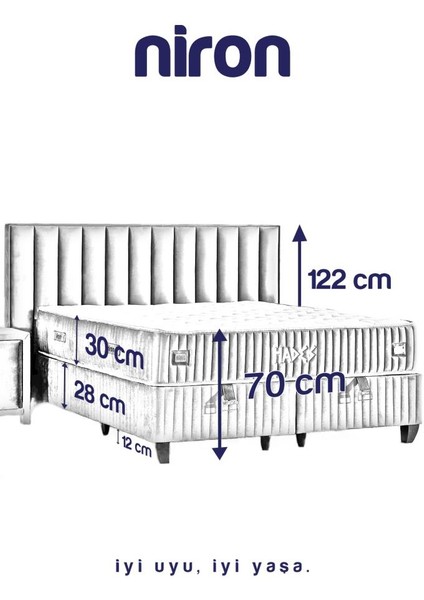 Hades Lüks Baza ve Başlık Seti 100 x 200 cm Tek Kişilik Baza ve Başlık Takımı Krem Özel Kumaş