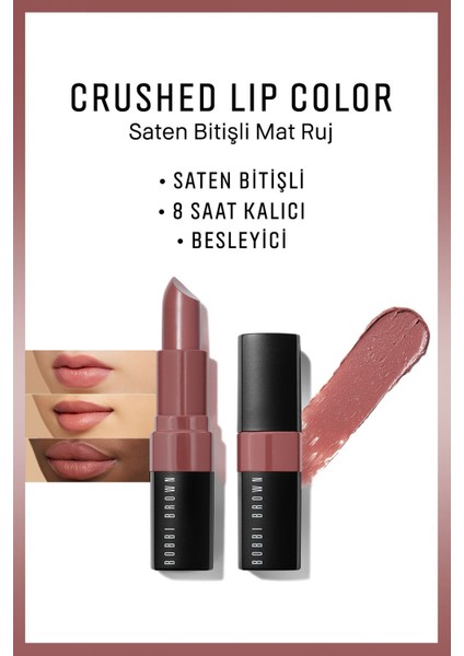Crushed Lip Color Saten Bitişli Mat Ruj- Brownie 716170237886